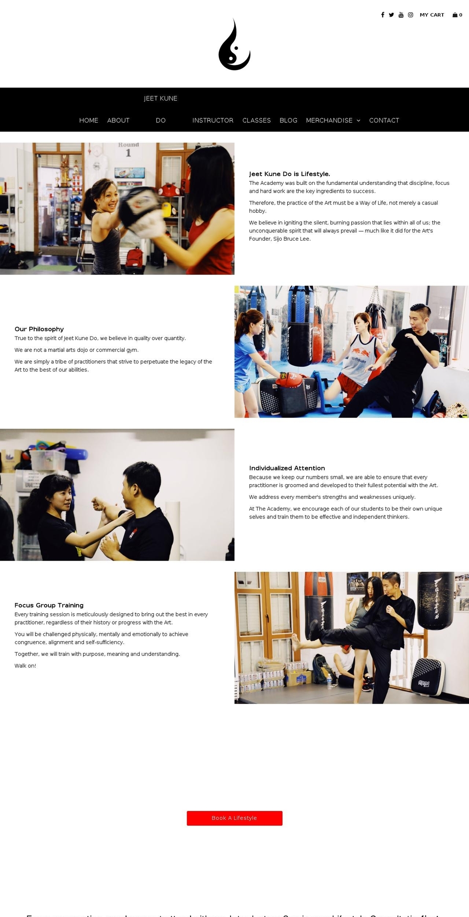 academyofjkd.com — Shopify storefront screenshot