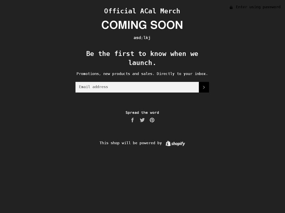 acalsnap.com shopify website screenshot