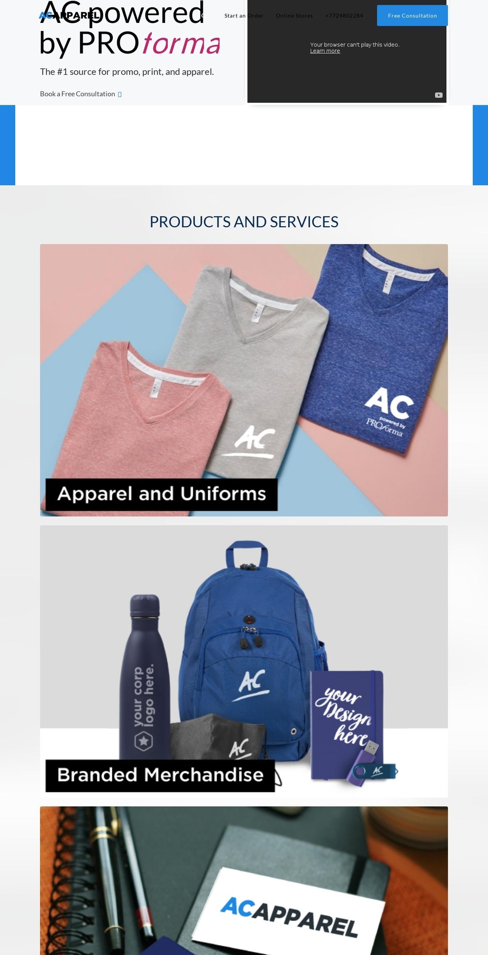 acapp.us shopify website screenshot