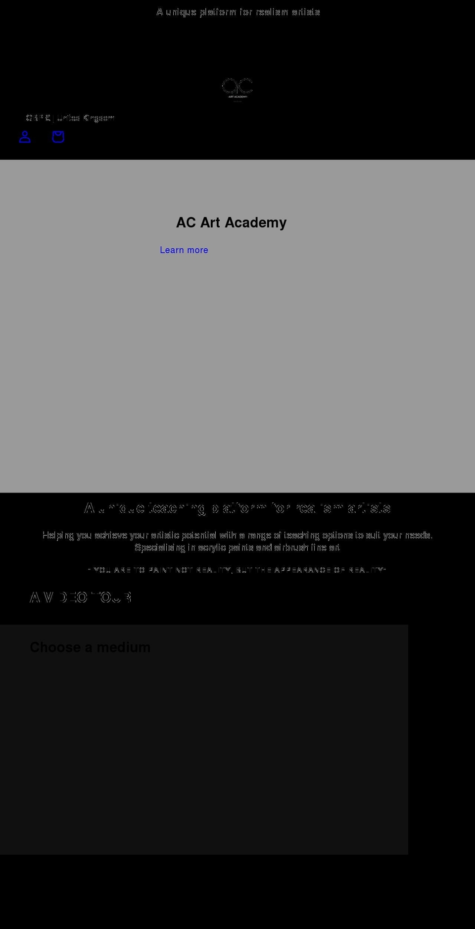 acartacademy.com shopify website screenshot