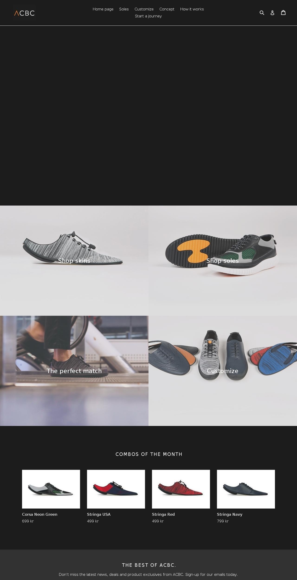 acbcnordic.com — Shopify storefront screenshot