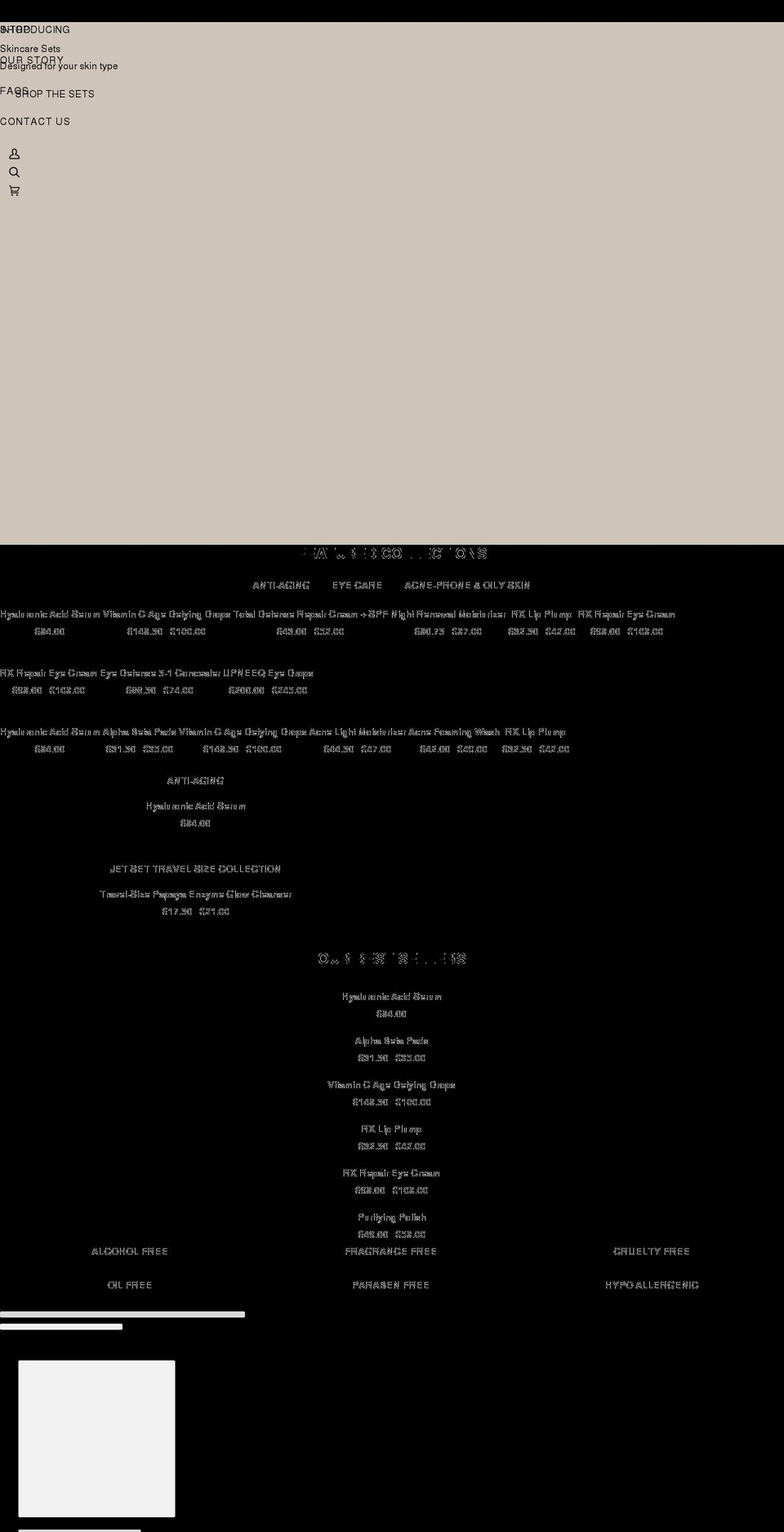 acceleratedaesthetics.shop shopify website screenshot