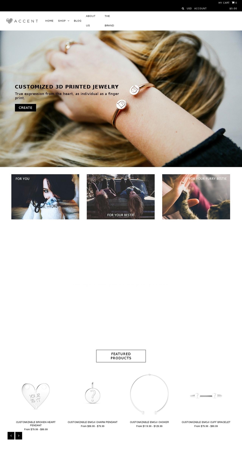 accent3d.com shopify website screenshot