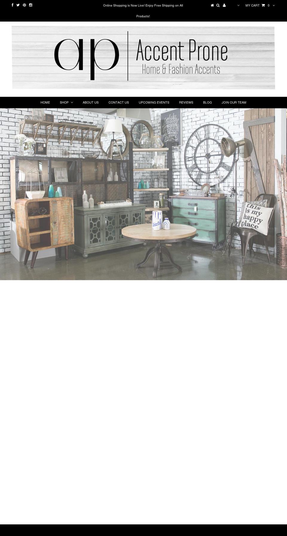 accentprone.com shopify website screenshot