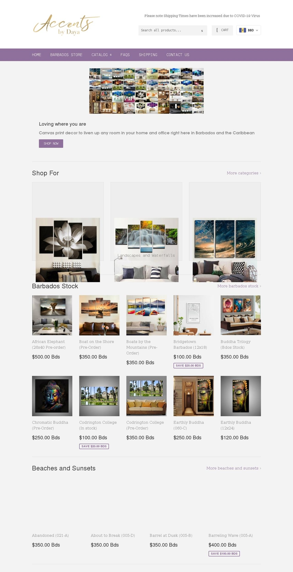 accentsbydaya.com — Shopify storefront screenshot