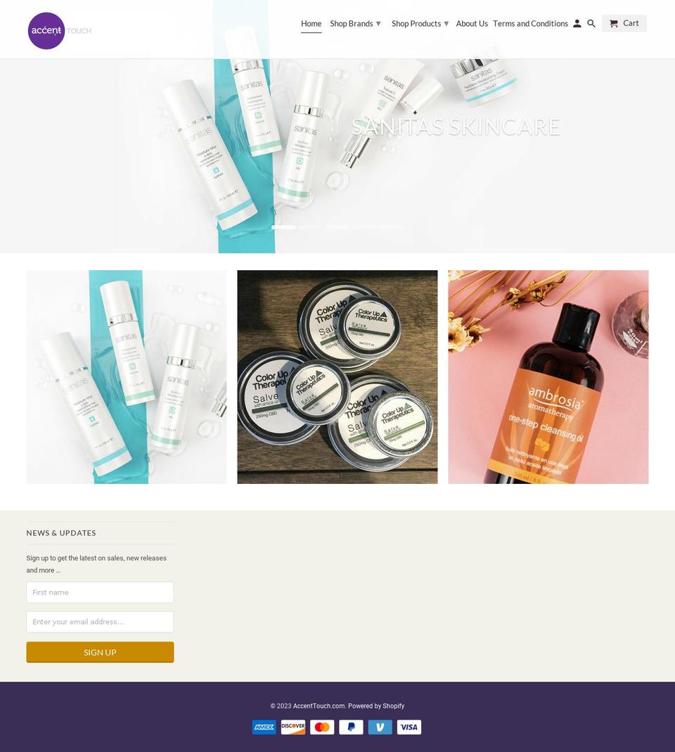 accenttouch.com shopify website screenshot