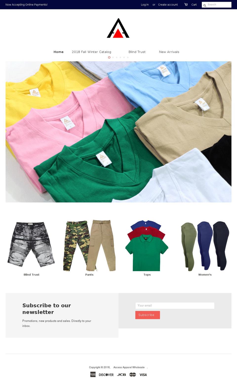 accessapparel.com shopify website screenshot