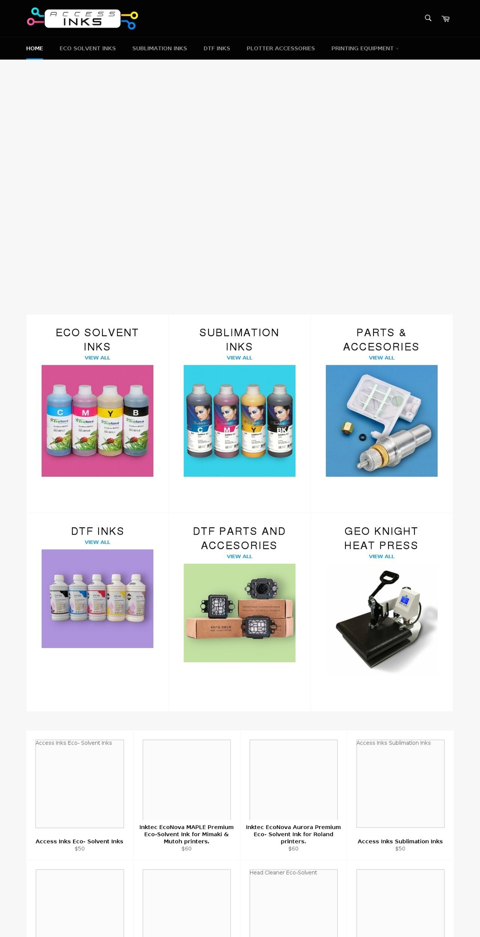 accessinks.com shopify website screenshot