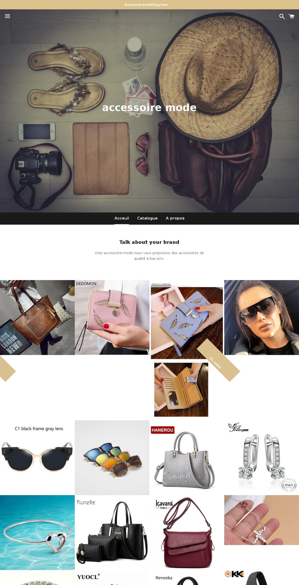 accessoiresmodes.fr shopify website screenshot