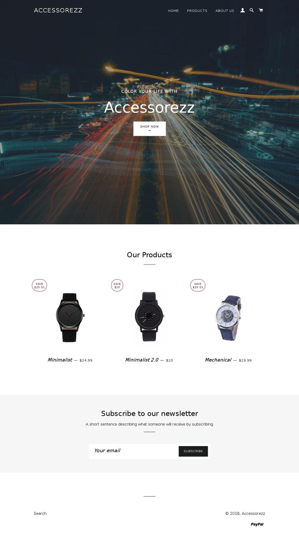 accessorezz.com — Shopify storefront screenshot