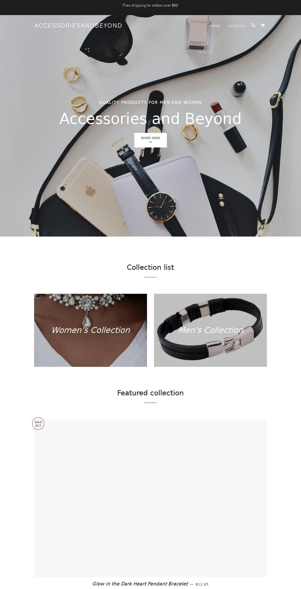 accessoriesandbeyond.com — Shopify storefront screenshot