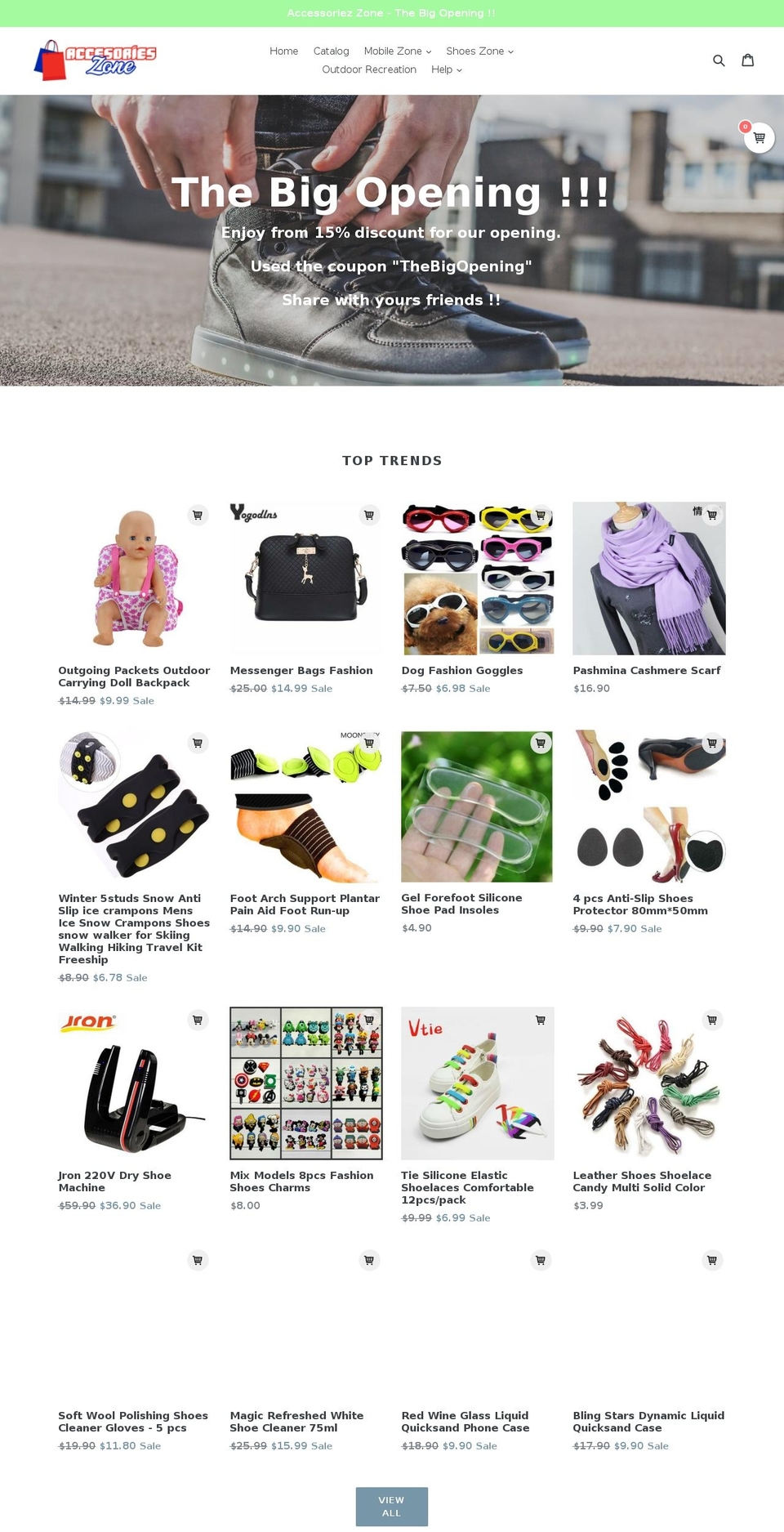 accessoriezone.com — Shopify storefront screenshot