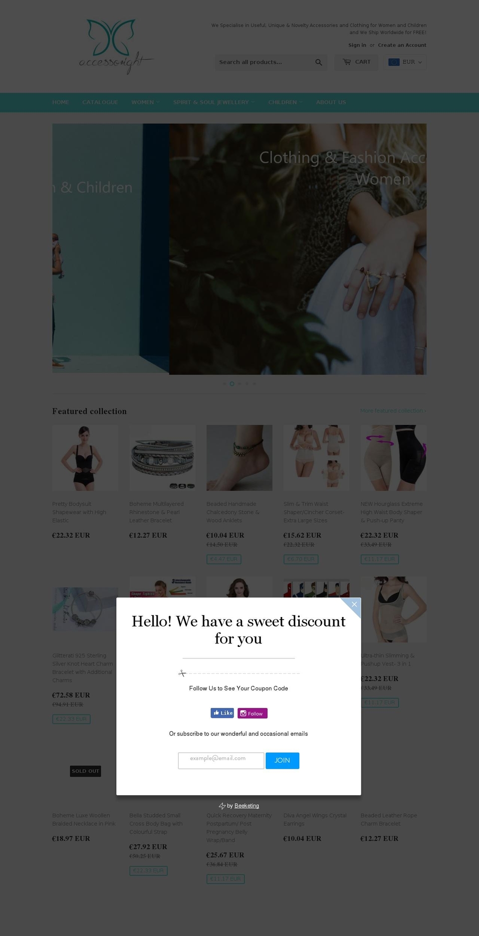 accessoright.com — Shopify storefront screenshot