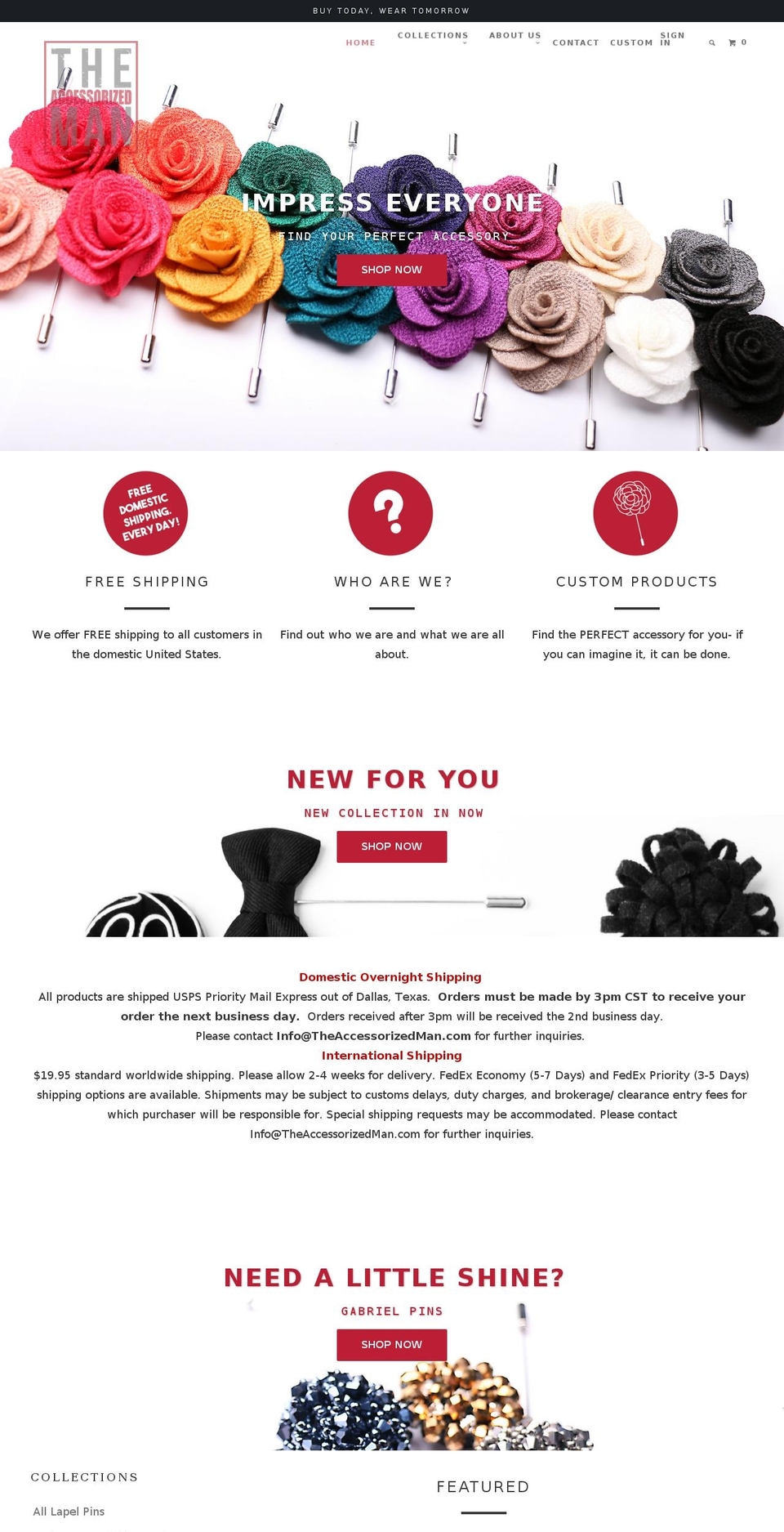 accessorizedman.com shopify website screenshot