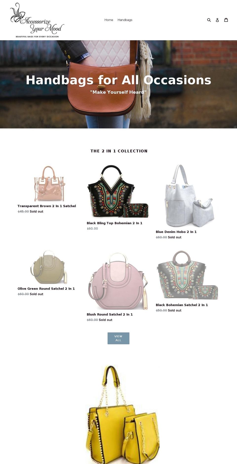 accessorizeyourmood.com shopify website screenshot