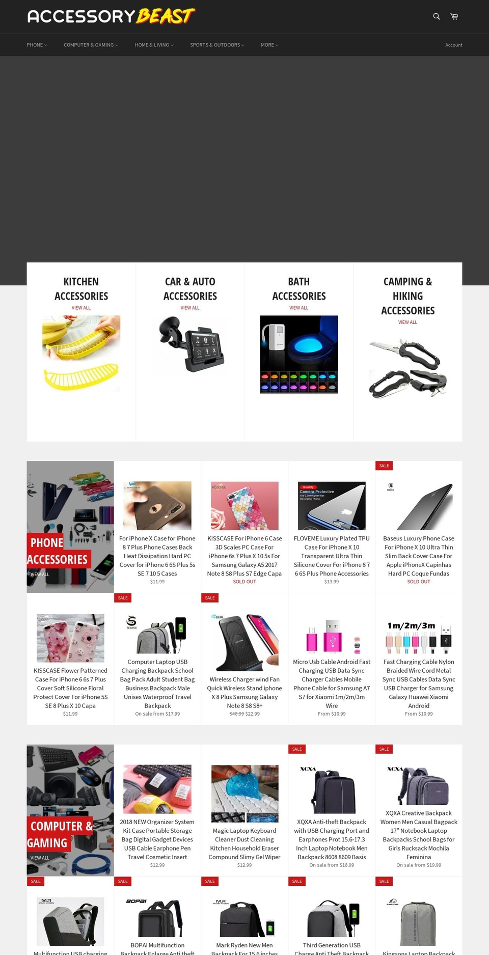 accessorybeast.com — Shopify storefront screenshot