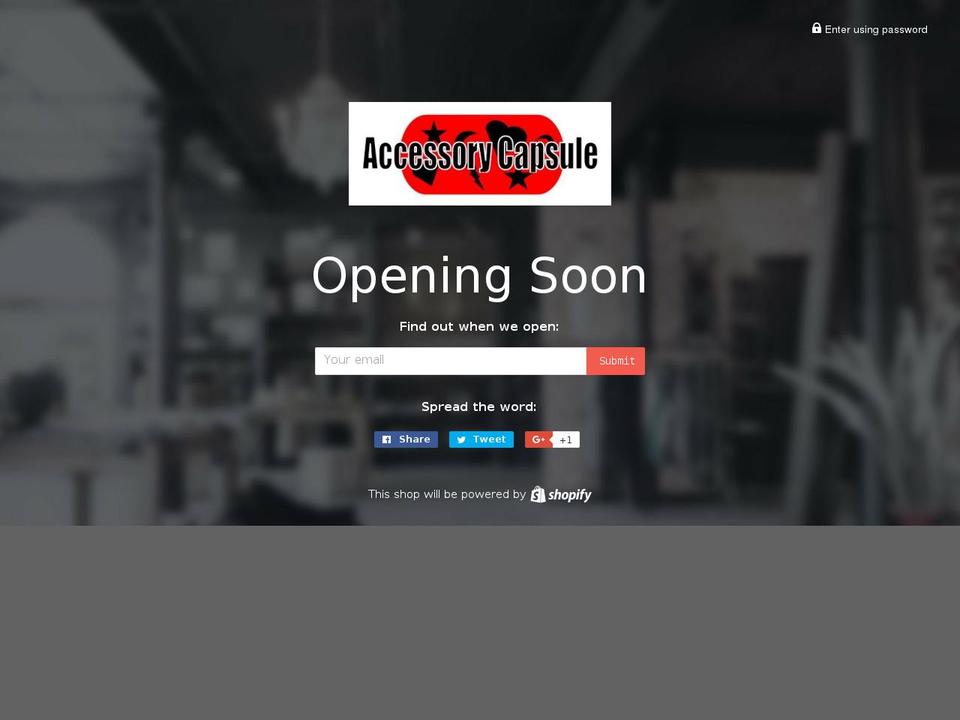accessorycapsule.com — Shopify storefront screenshot