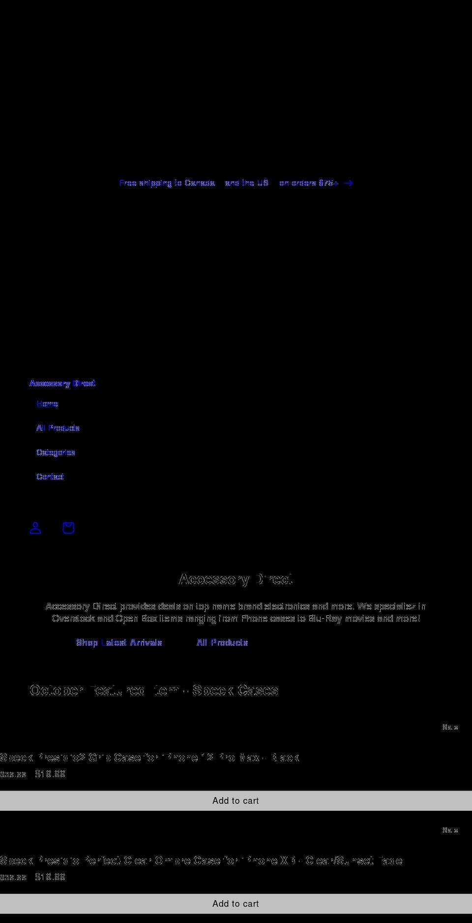 accessorydirect.ca shopify website screenshot