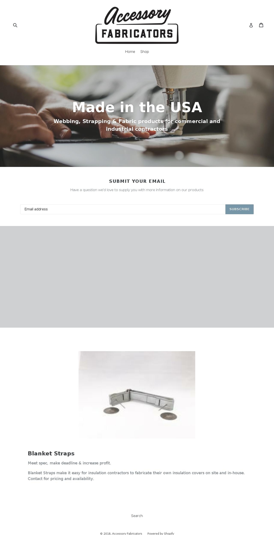 accessoryfabricators.com — Shopify storefront screenshot