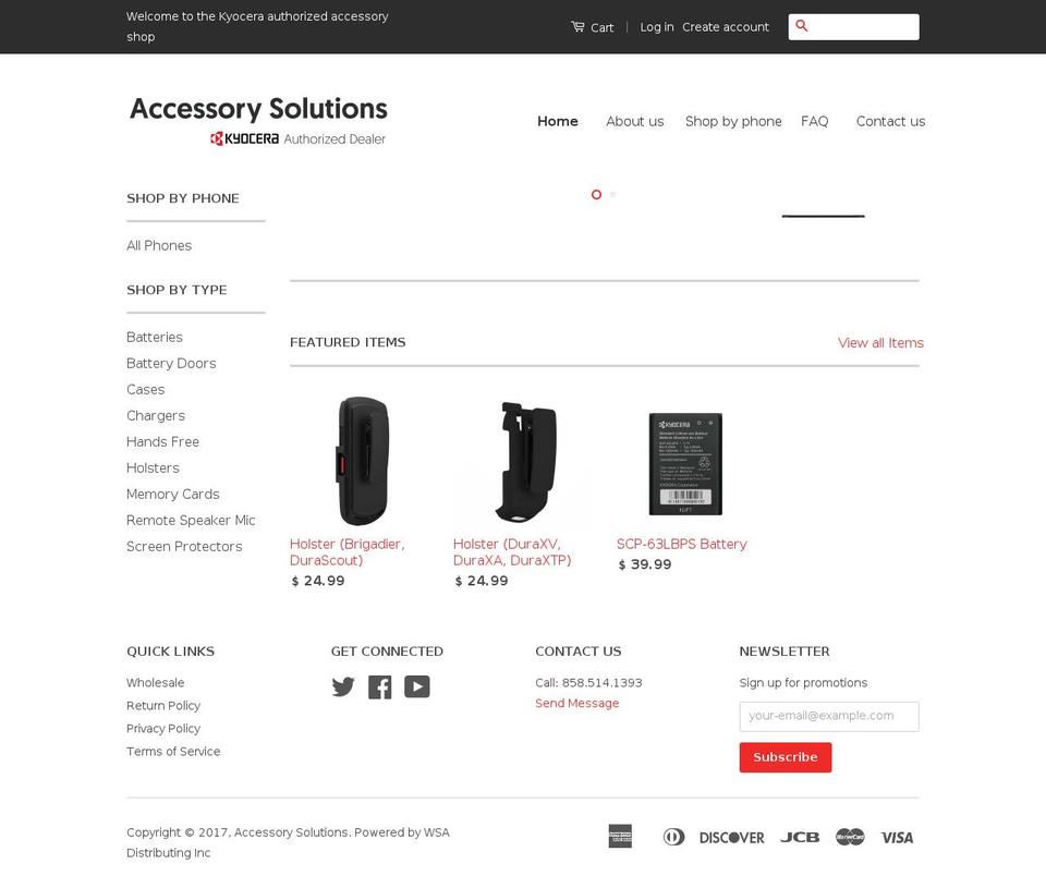 Classic - WH Shopify theme site example accessorysolutions.net