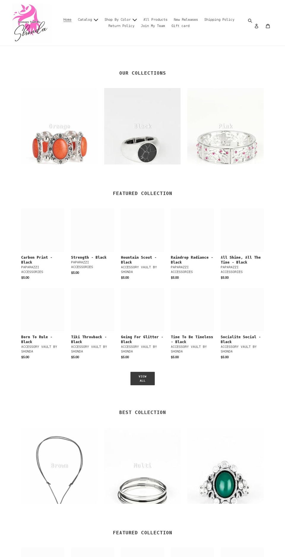 accessoryvaultbyshonda.com shopify website screenshot