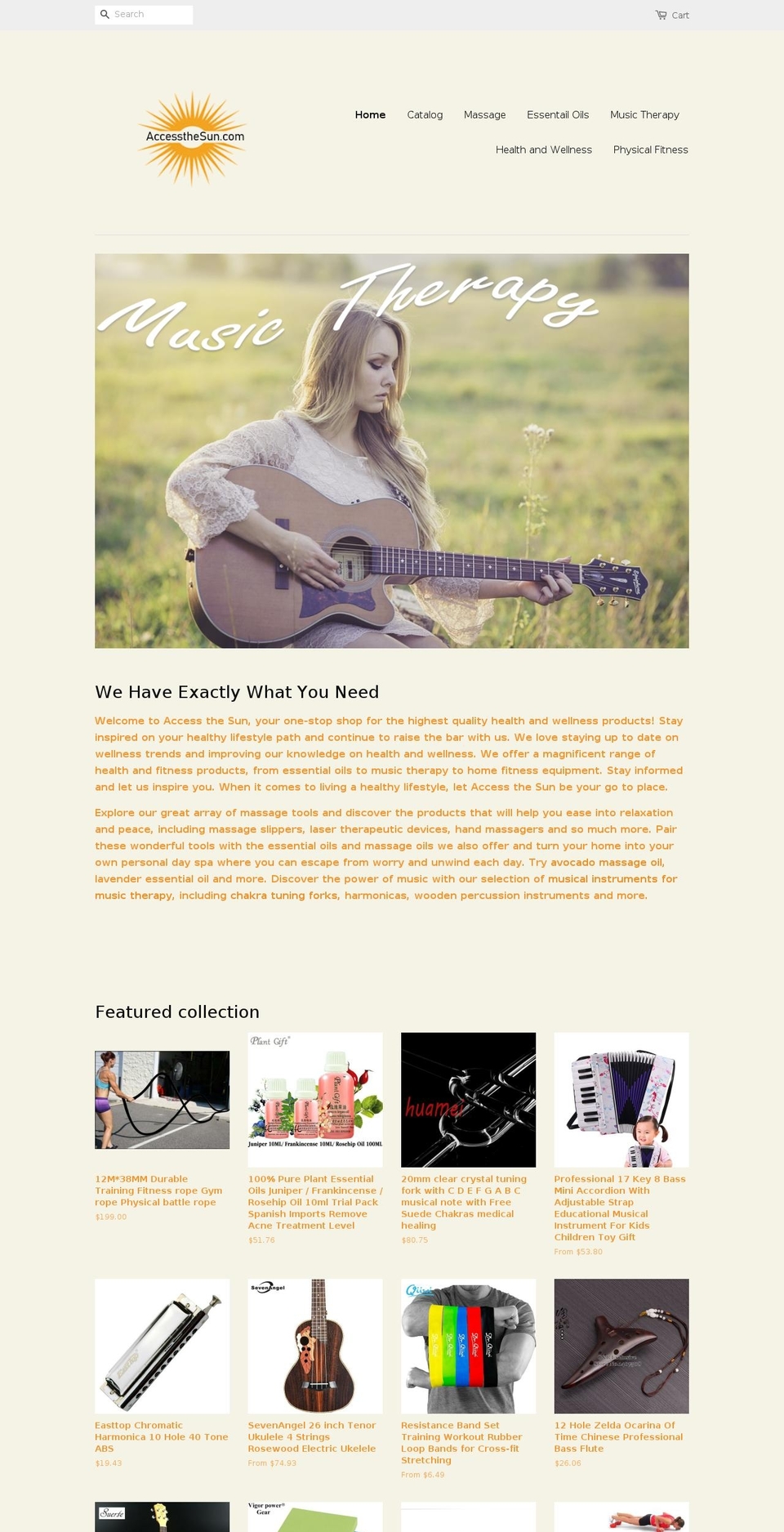 accessthesun.com — Shopify storefront screenshot