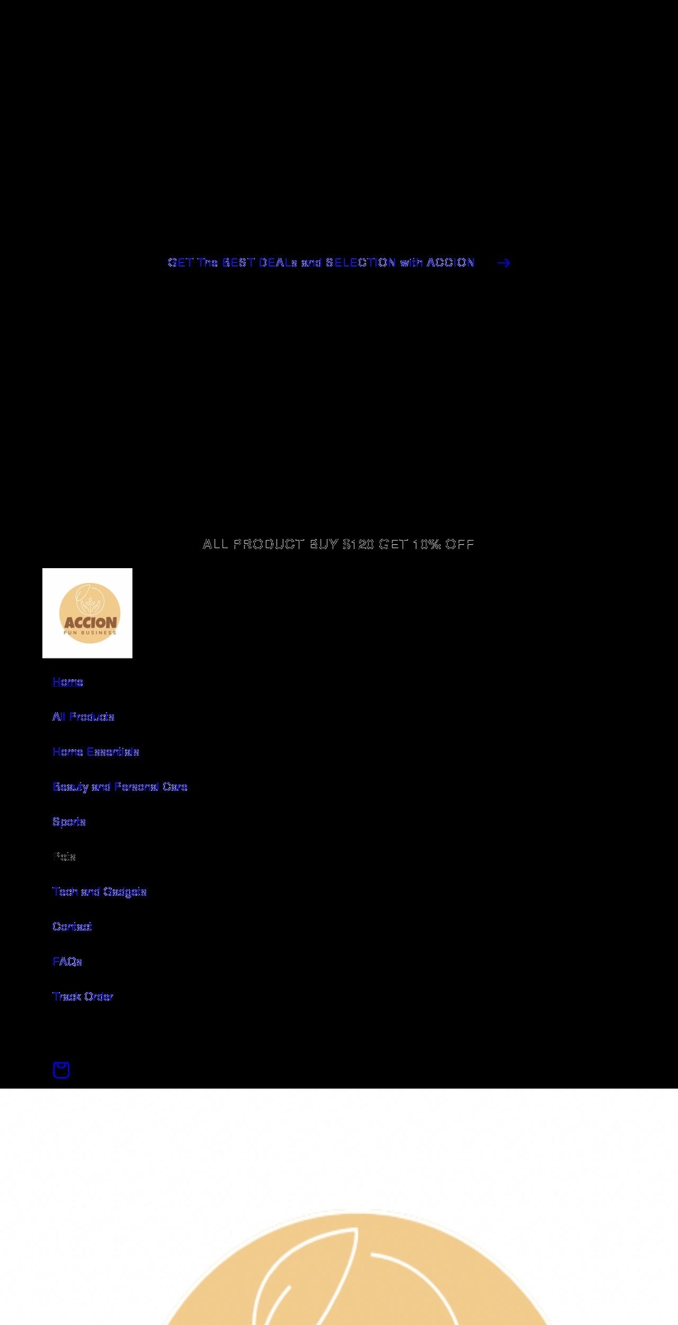 accionshop.com shopify website screenshot