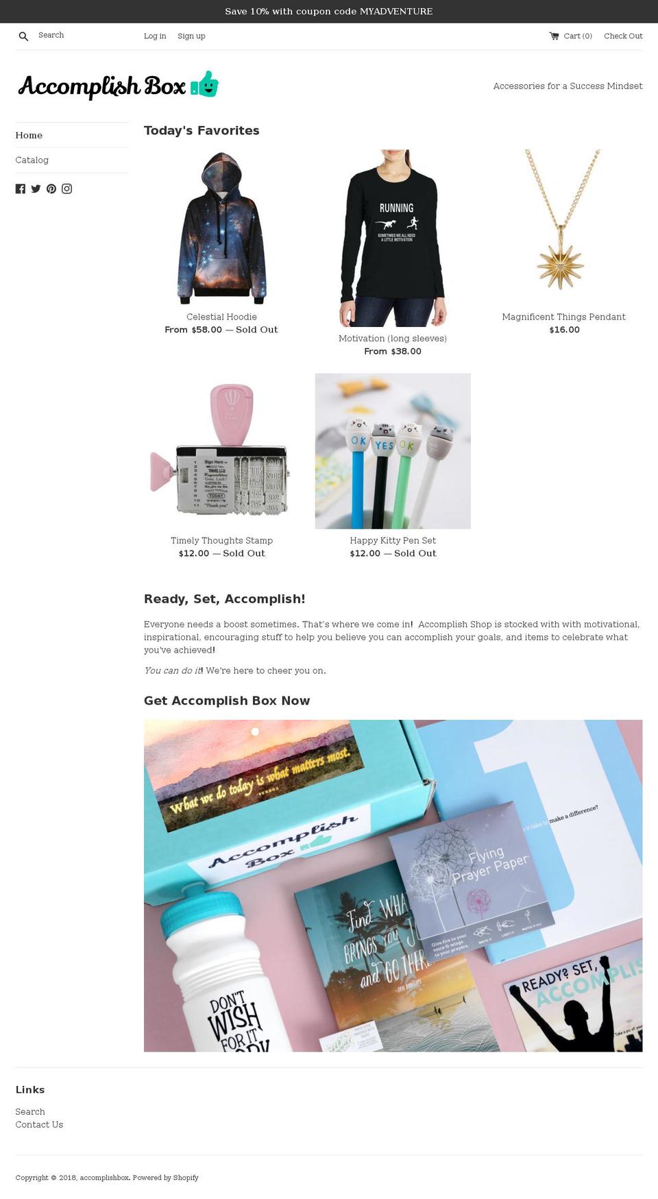 accomplishbox.com shopify website screenshot
