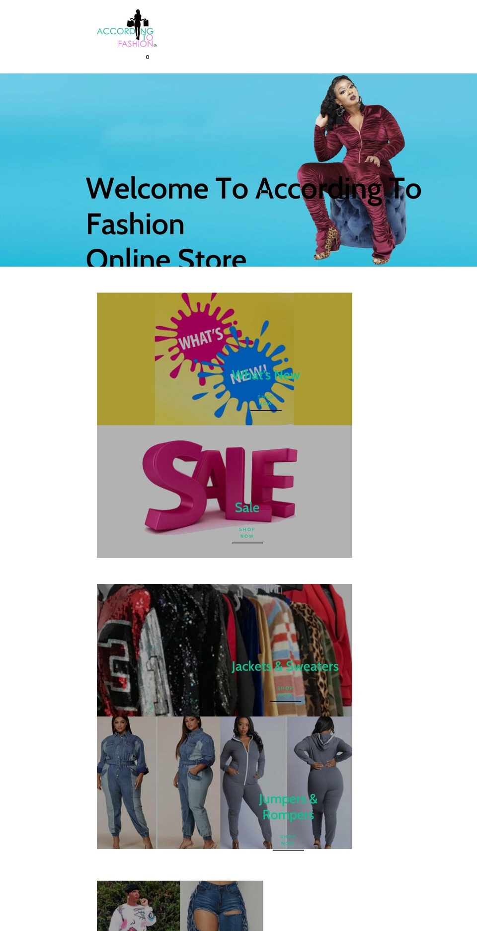 accordingtofashion.com shopify website screenshot
