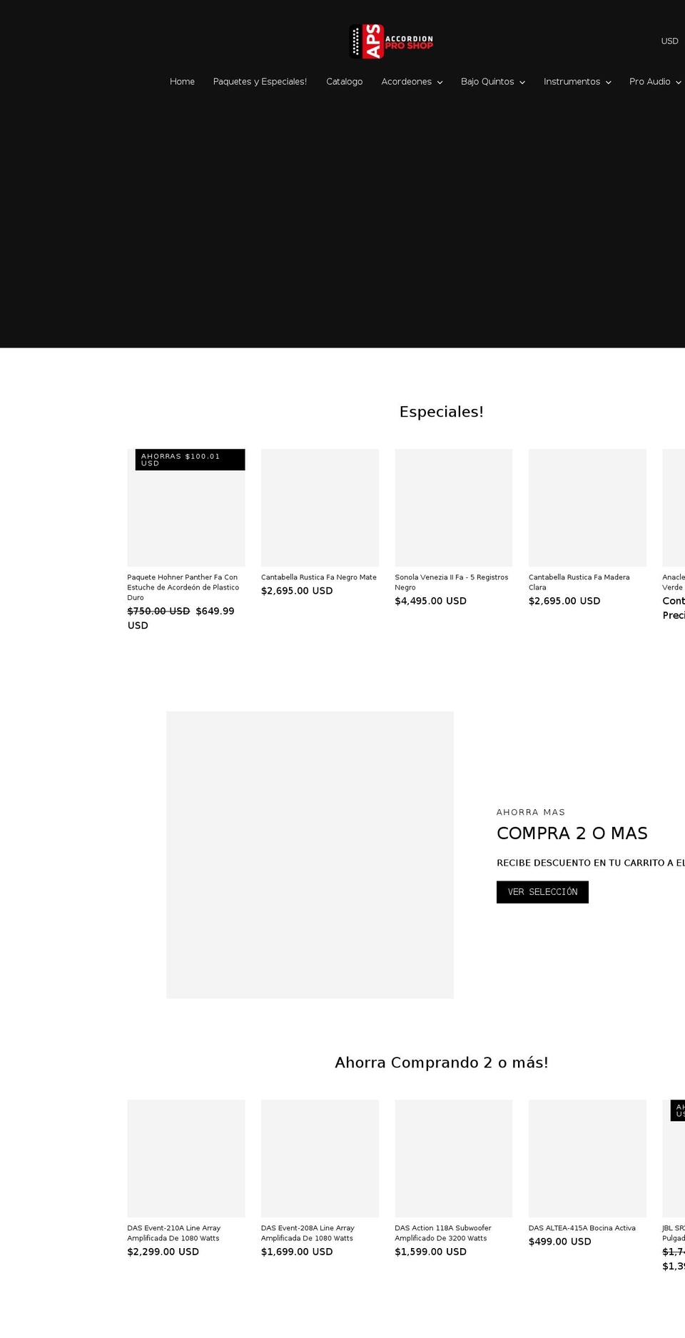 accordionproshop.com shopify website screenshot