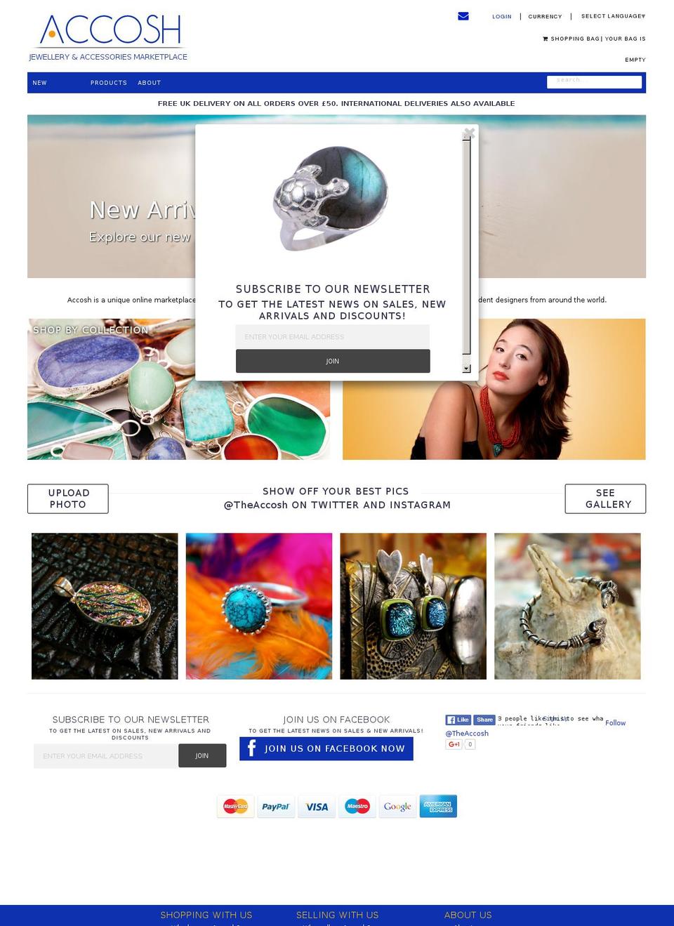 accosh.com shopify website screenshot