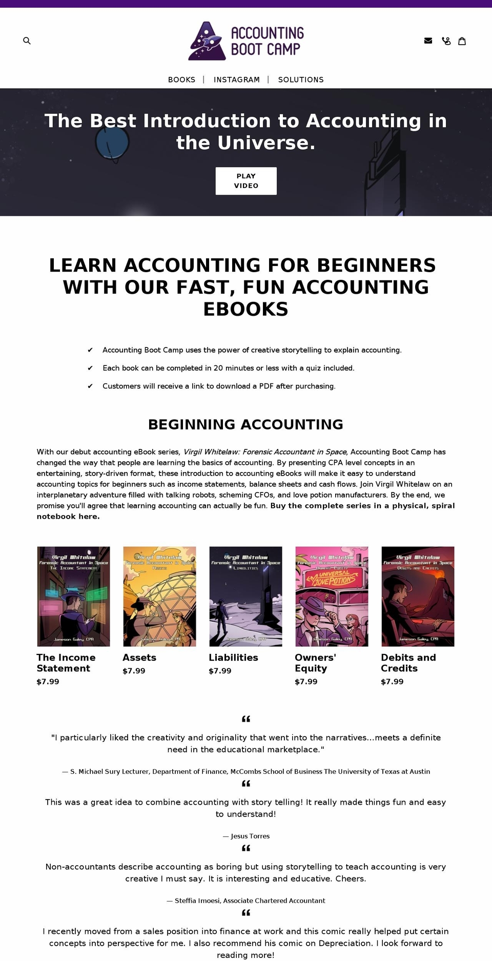 accountingbootcamp.com — Shopify storefront screenshot