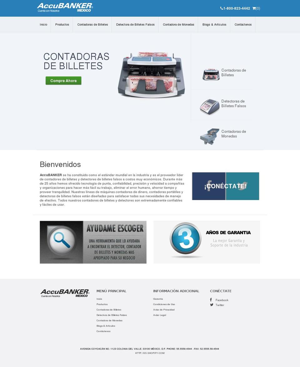 accubanker.mx shopify website screenshot