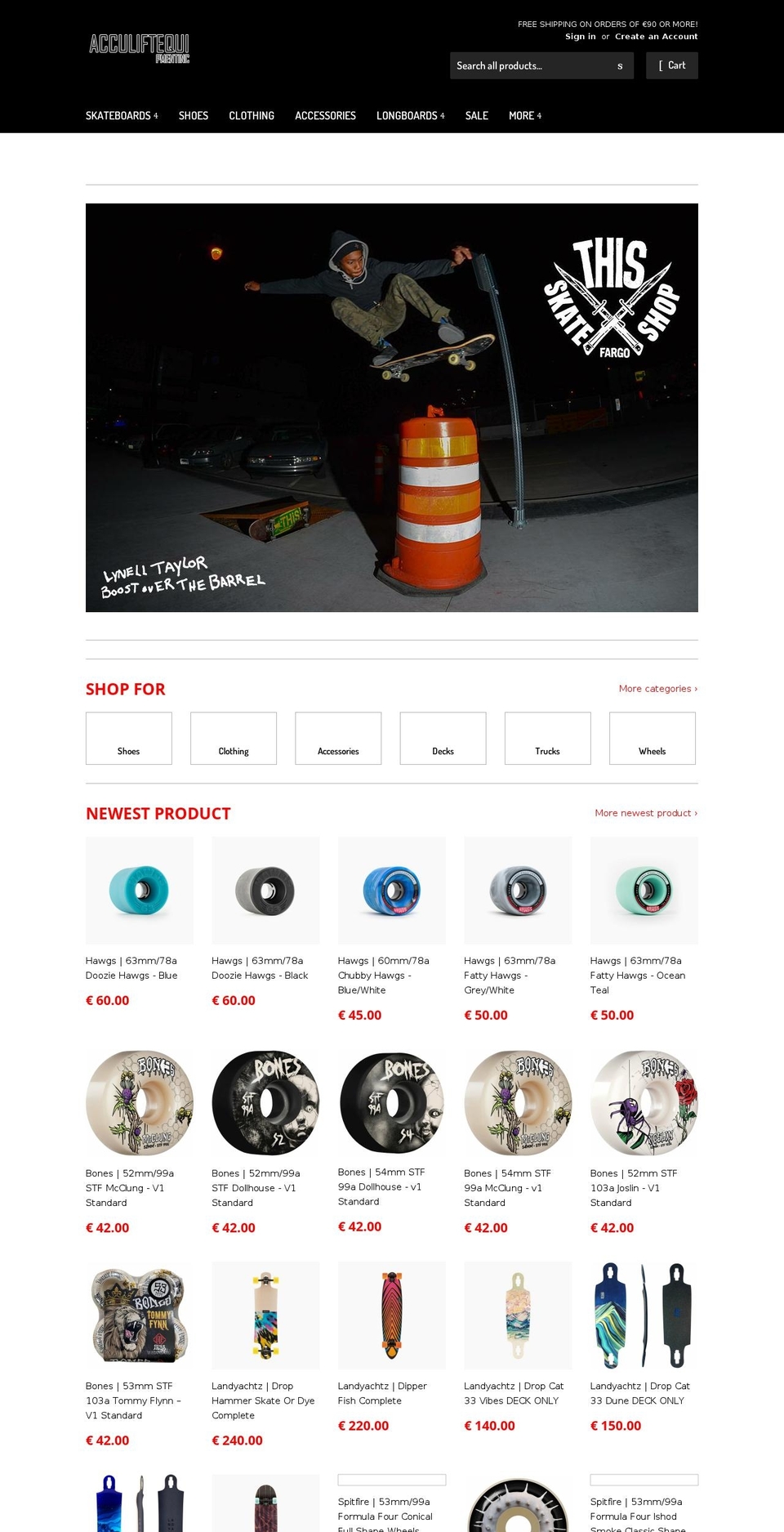 acculiftequipmentinc.com shopify website screenshot