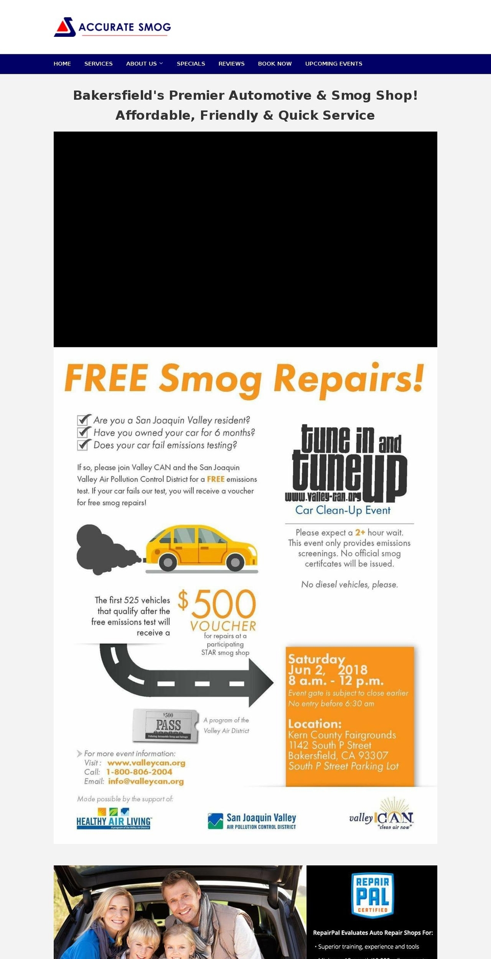 accurate-smog.com shopify website screenshot