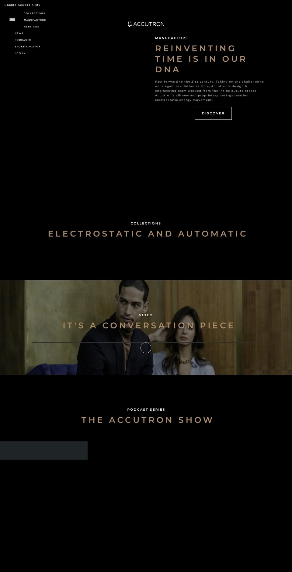accutronwatch.com shopify website screenshot