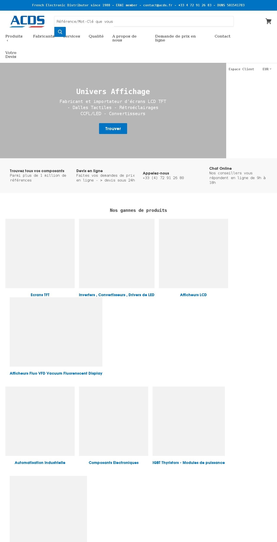 acds-online.com — Shopify storefront screenshot