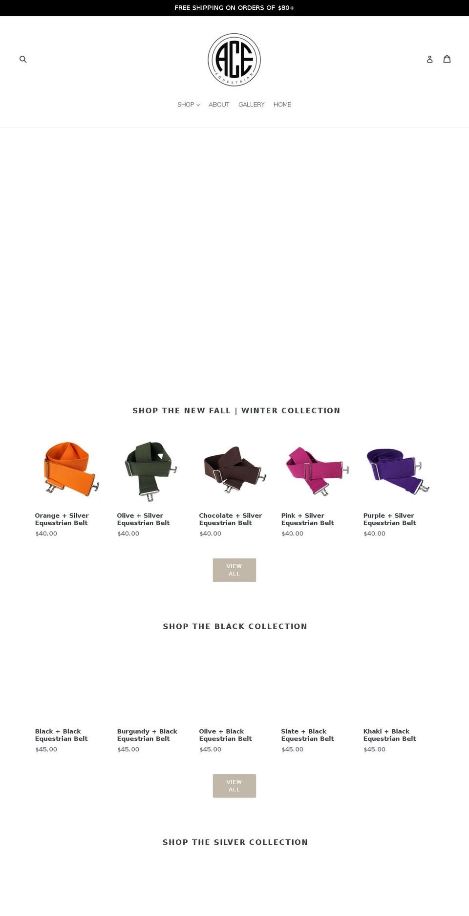 ace-equestrian.com shopify website screenshot