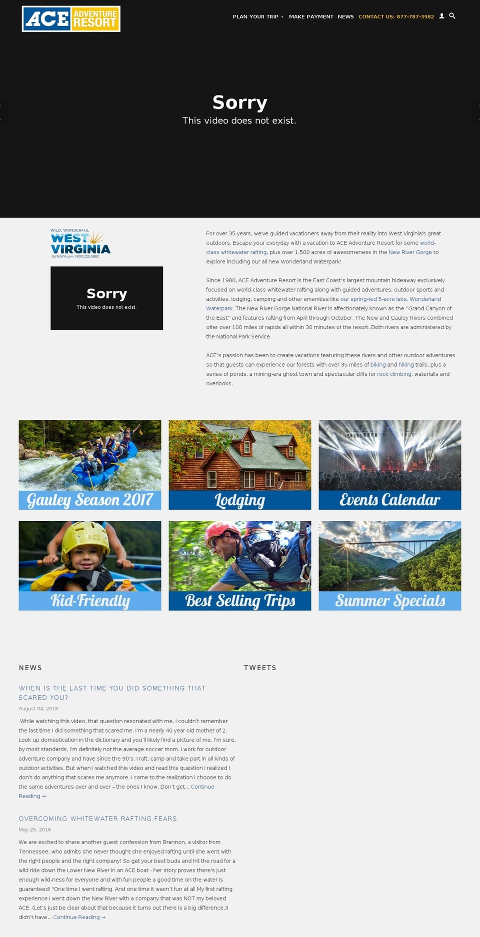 ace-white-water.com shopify website screenshot