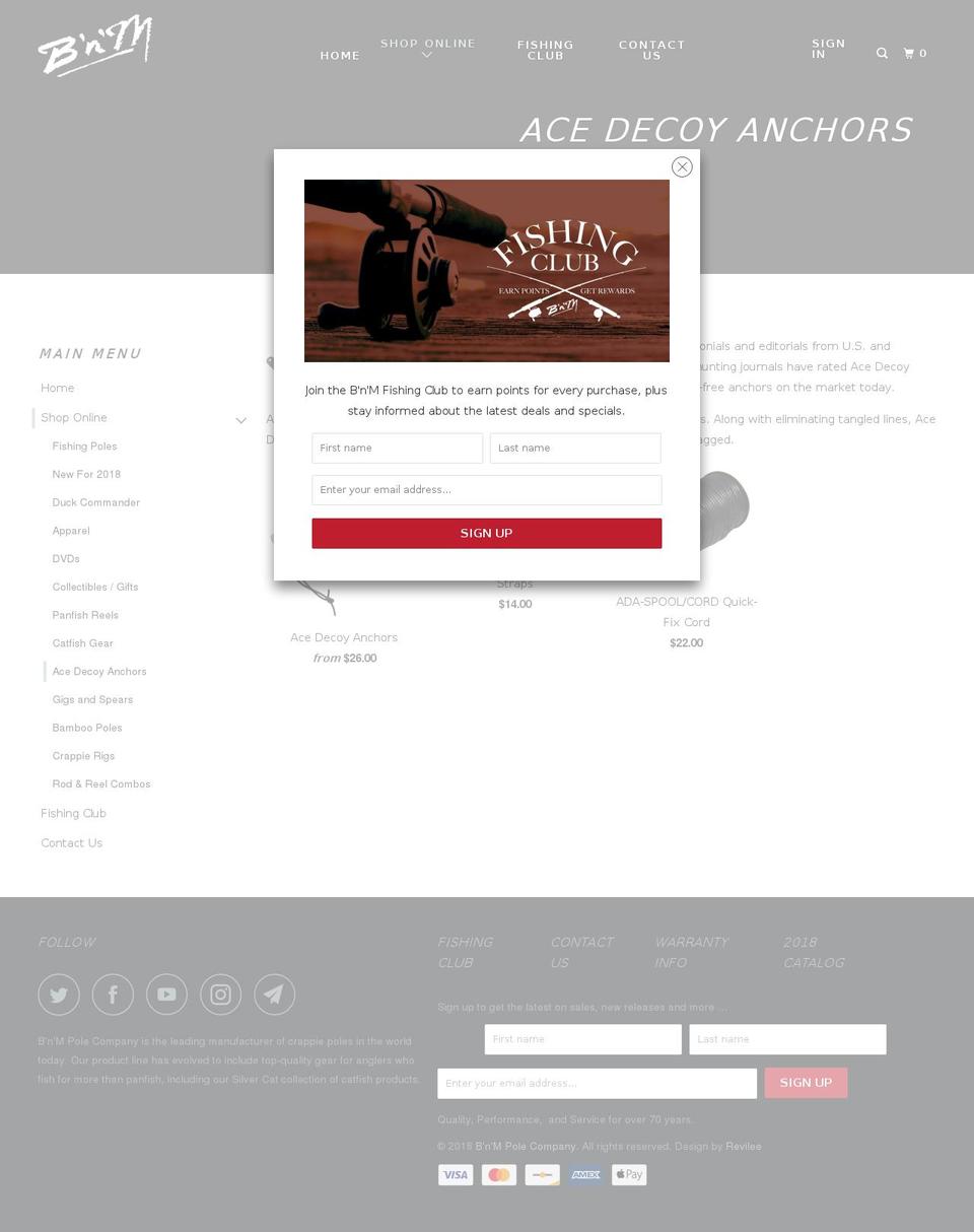 aceanchors.com shopify website screenshot