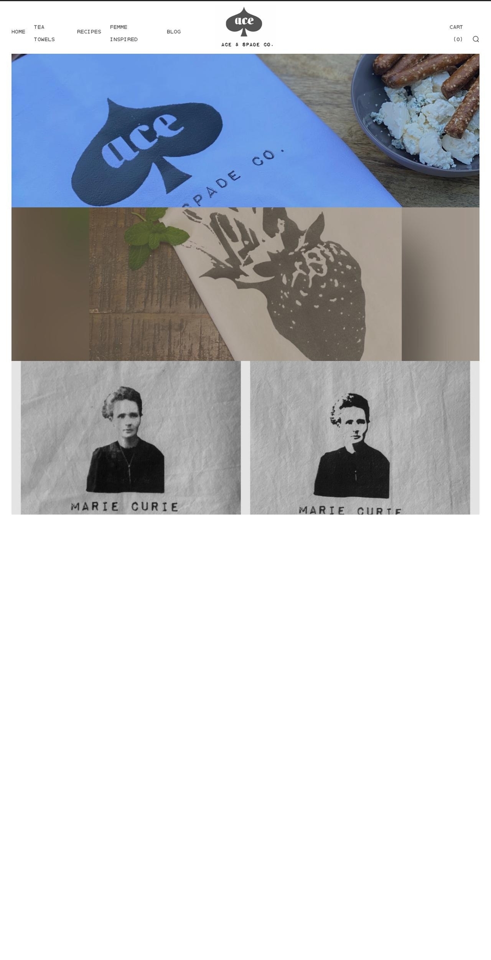 aceandspadeco.com shopify website screenshot