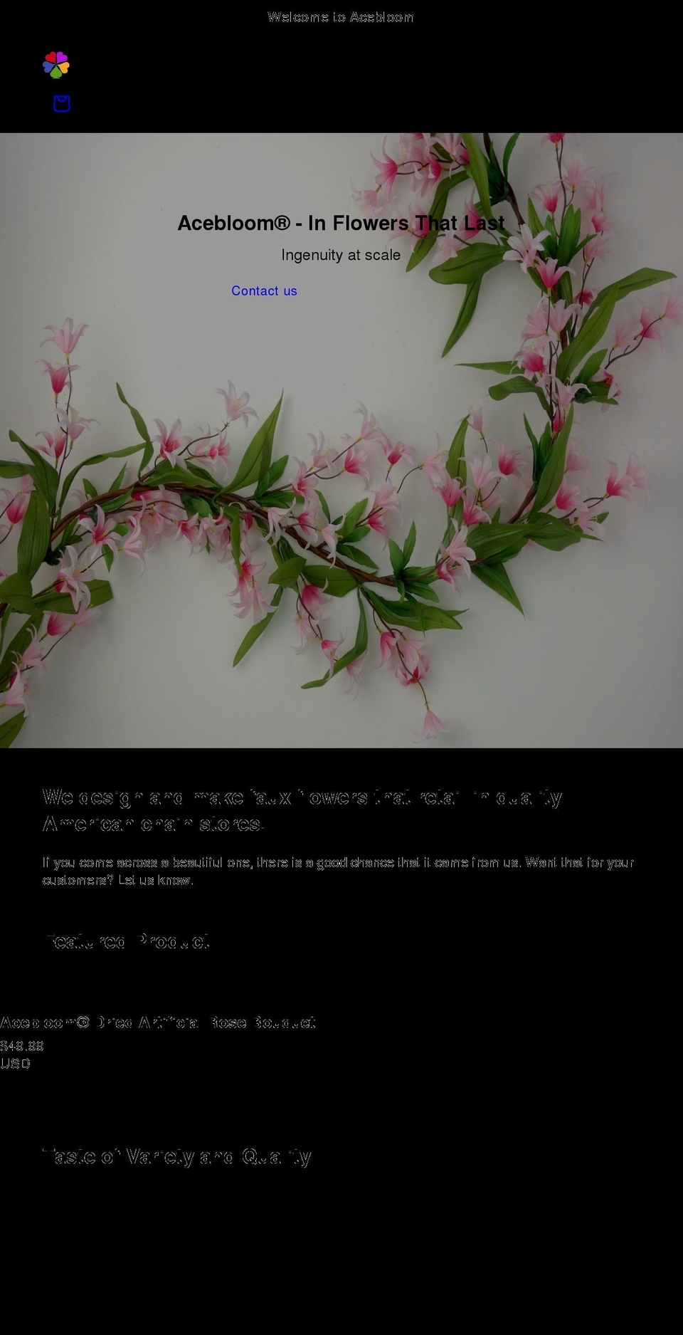 acebloom.com shopify website screenshot