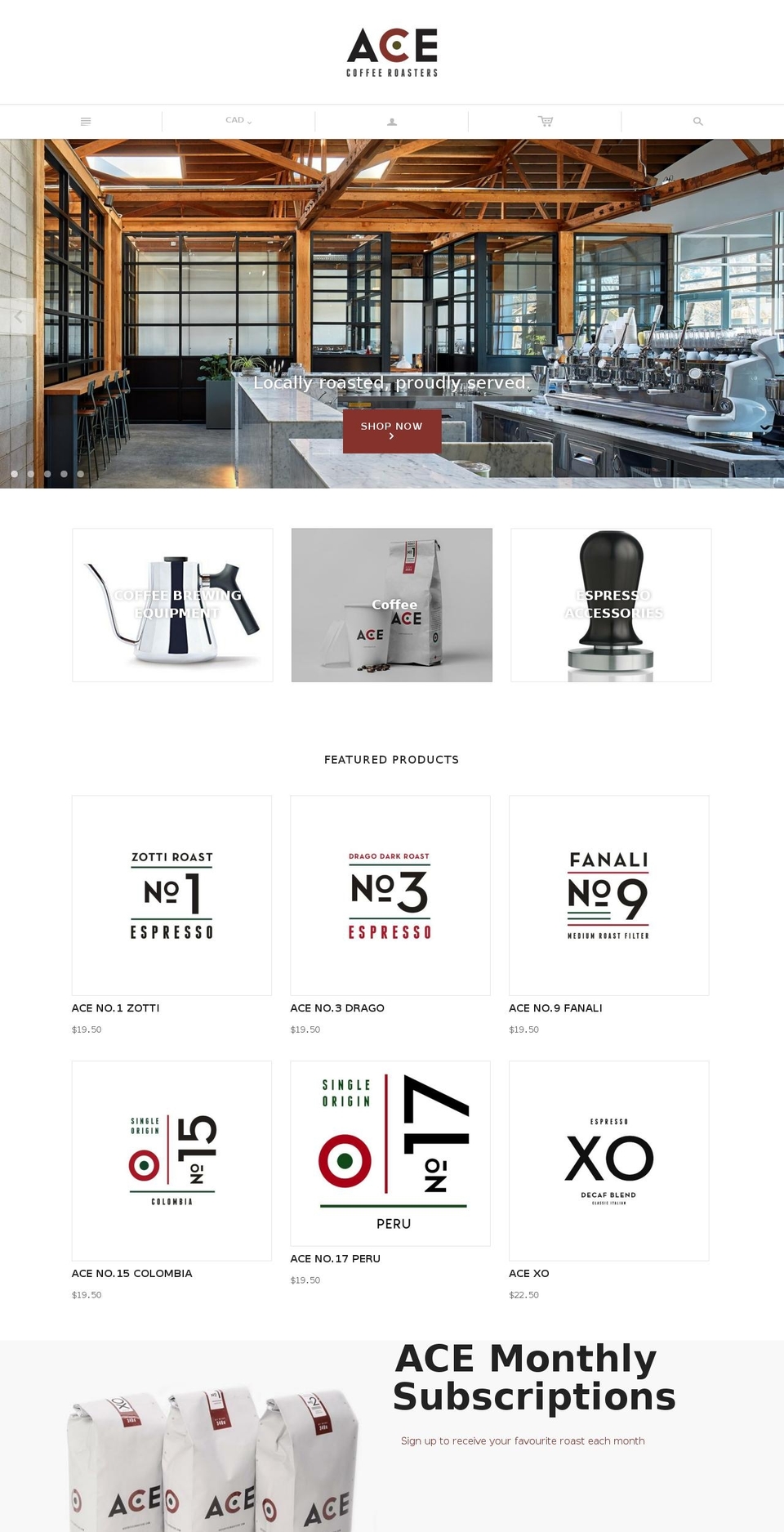 Copy of Atlantic-Instagram Fix Shopify theme site example acecoffeeroasters.com