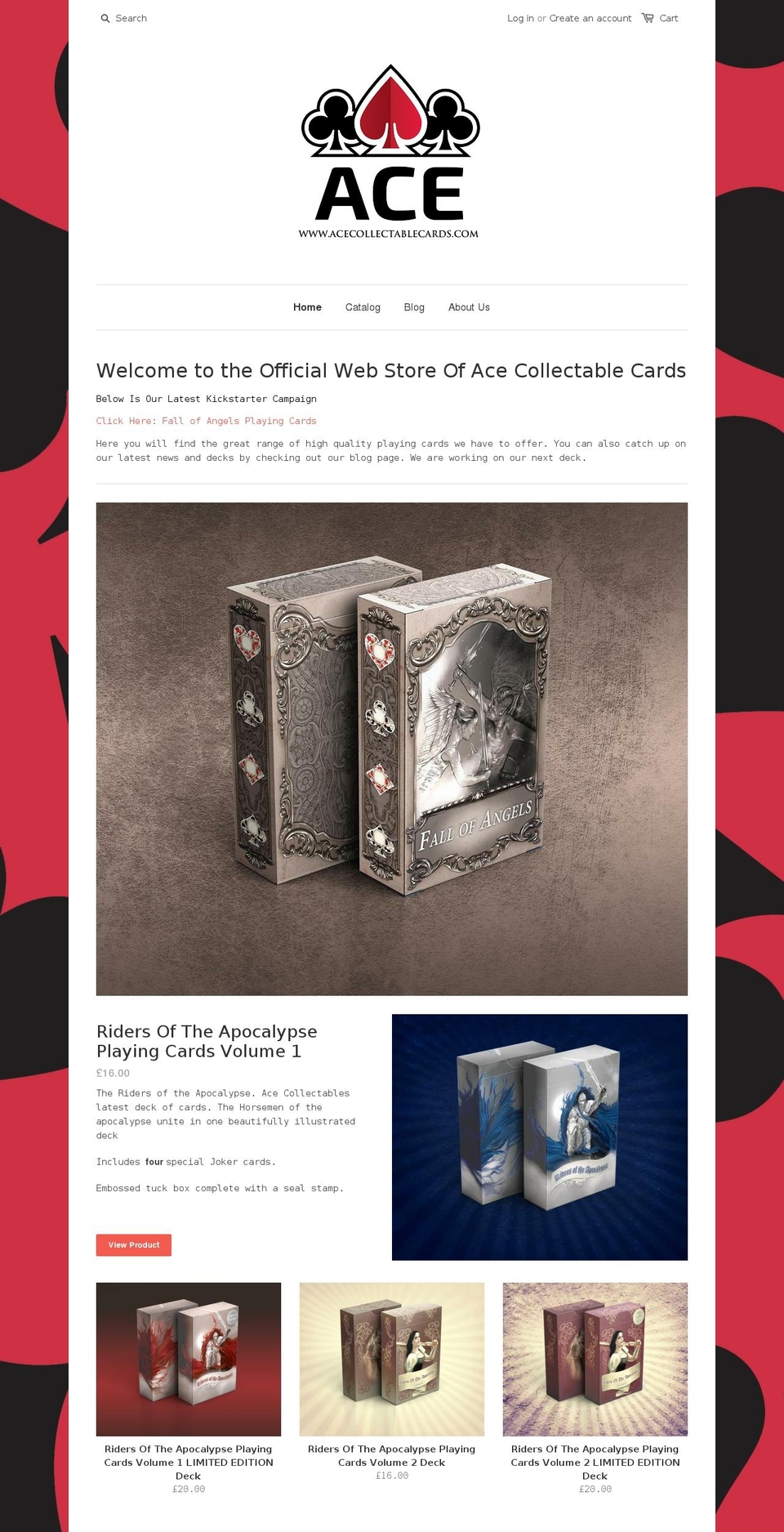 acecollectiblecards.com — Shopify storefront screenshot