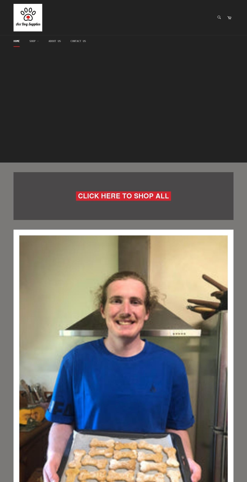 acedogsupplies.com shopify website screenshot