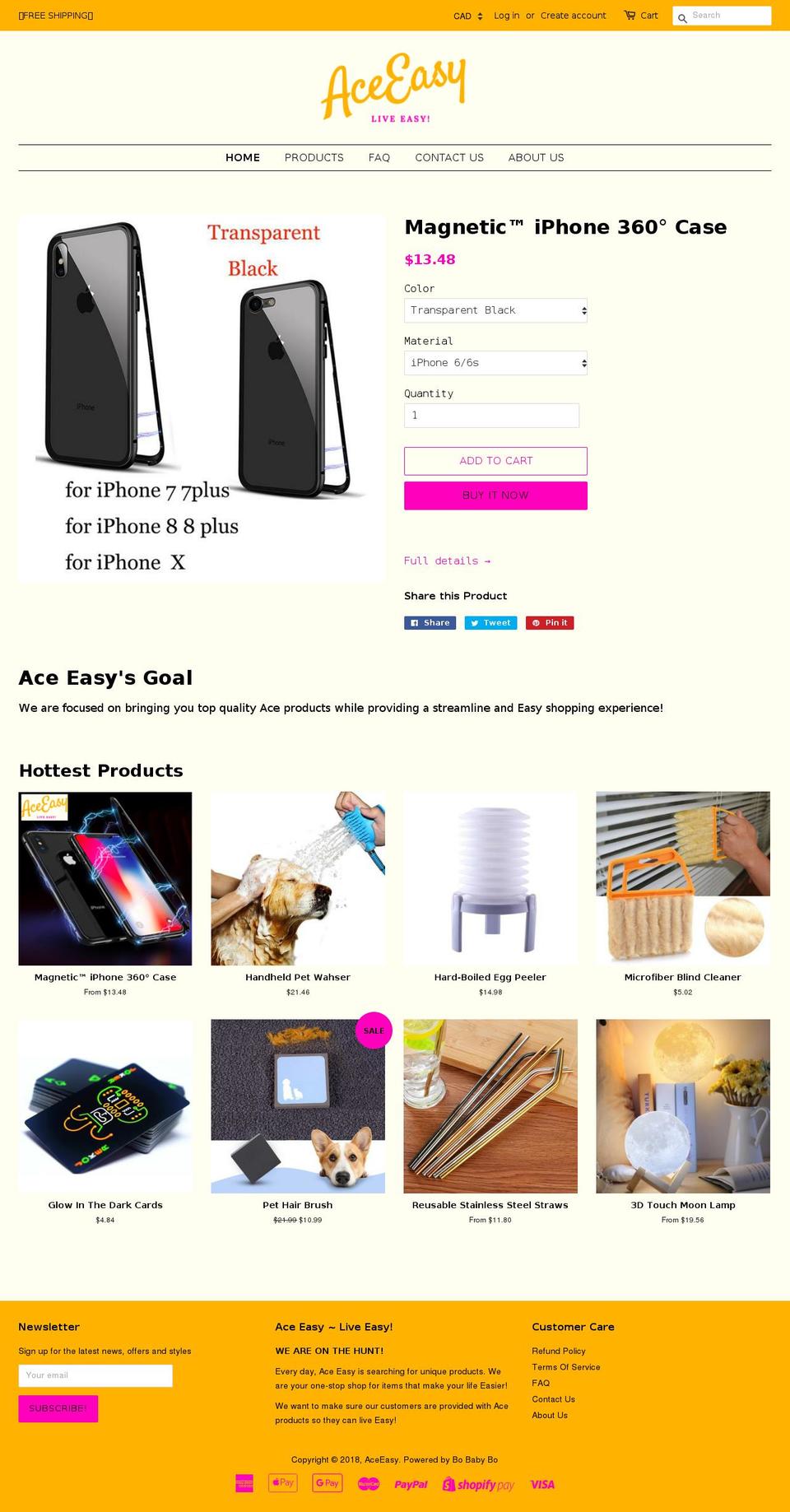 aceeasy.com — Shopify storefront screenshot