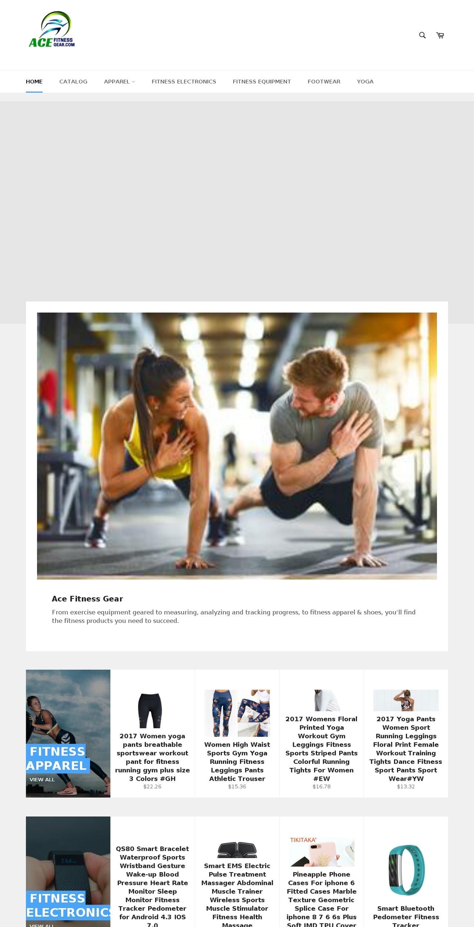 acefitnessgear.com shopify website screenshot