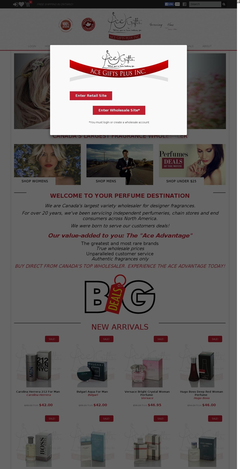 acegiftsplus.com shopify website screenshot