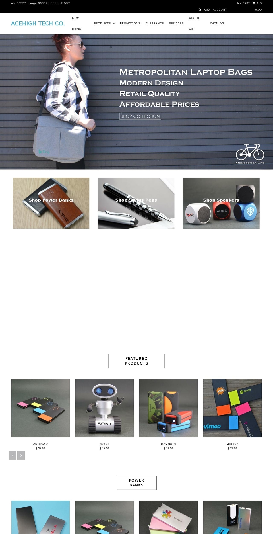 acehightech.com shopify website screenshot