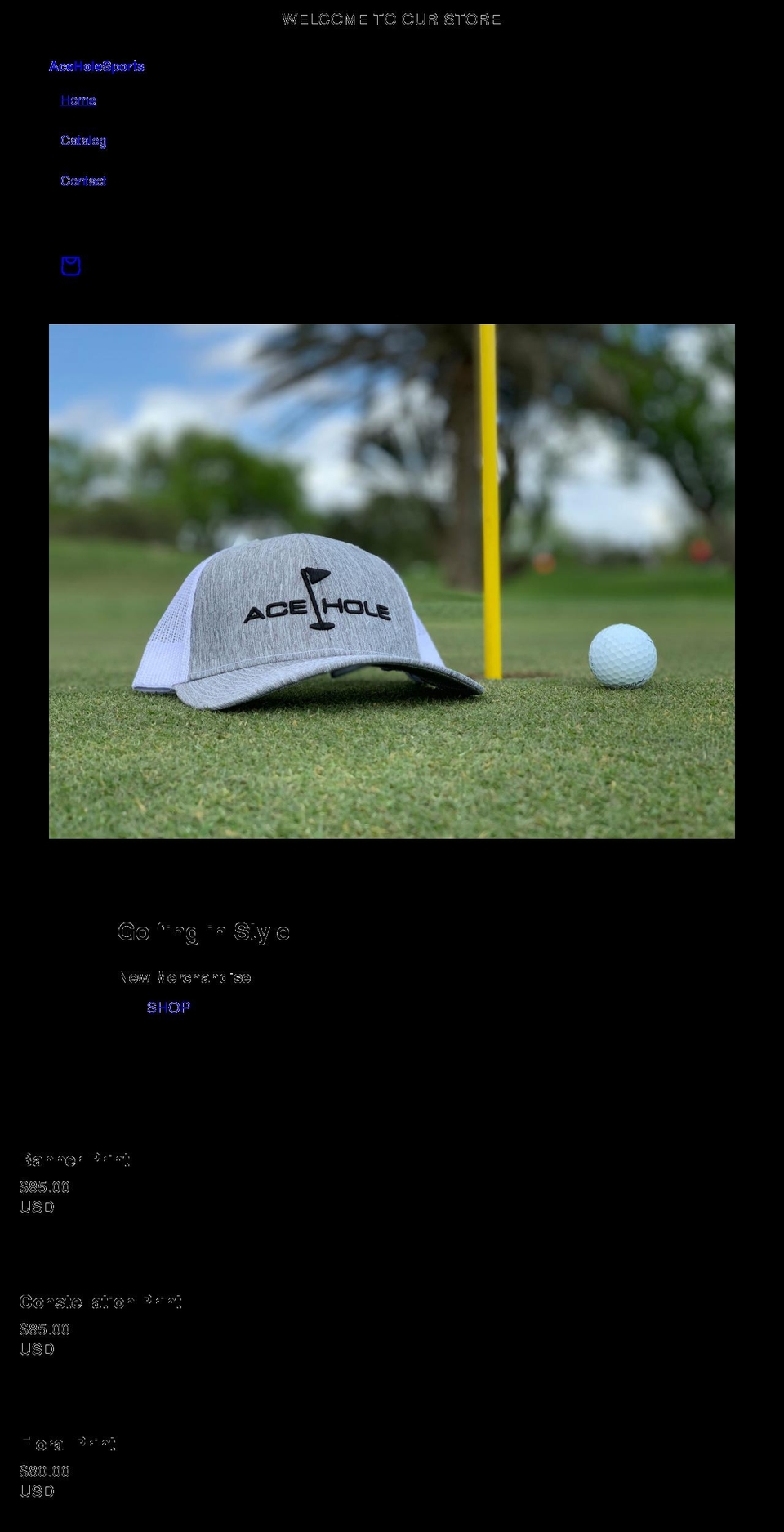 aceholesports.com shopify website screenshot
